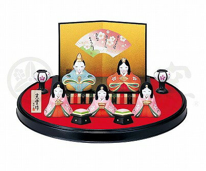 楽天市場】薬師窯 2332 錦彩平飾り雛の通販