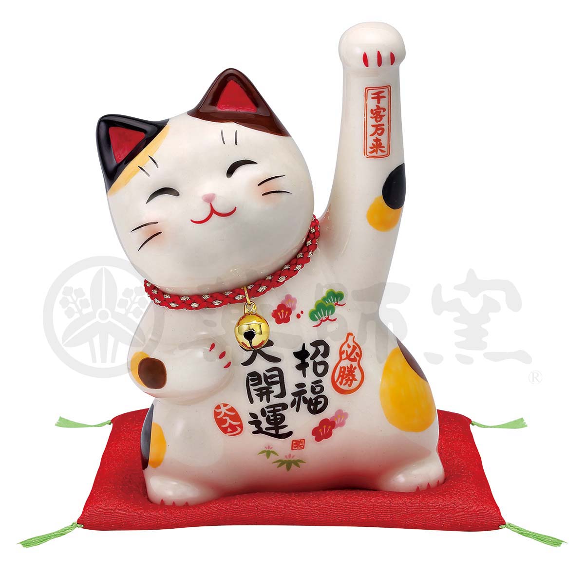 Rakuten - 彩絵必勝招福招き猫（鈴付・大）7826