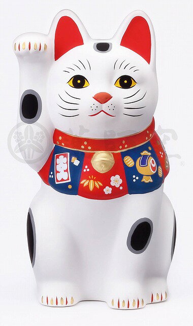 Rakuten - 福づくし招き猫(白・大)7868