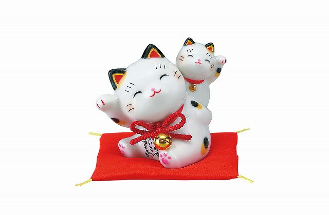 彩絵円満まねき猫（おんぶ）7335