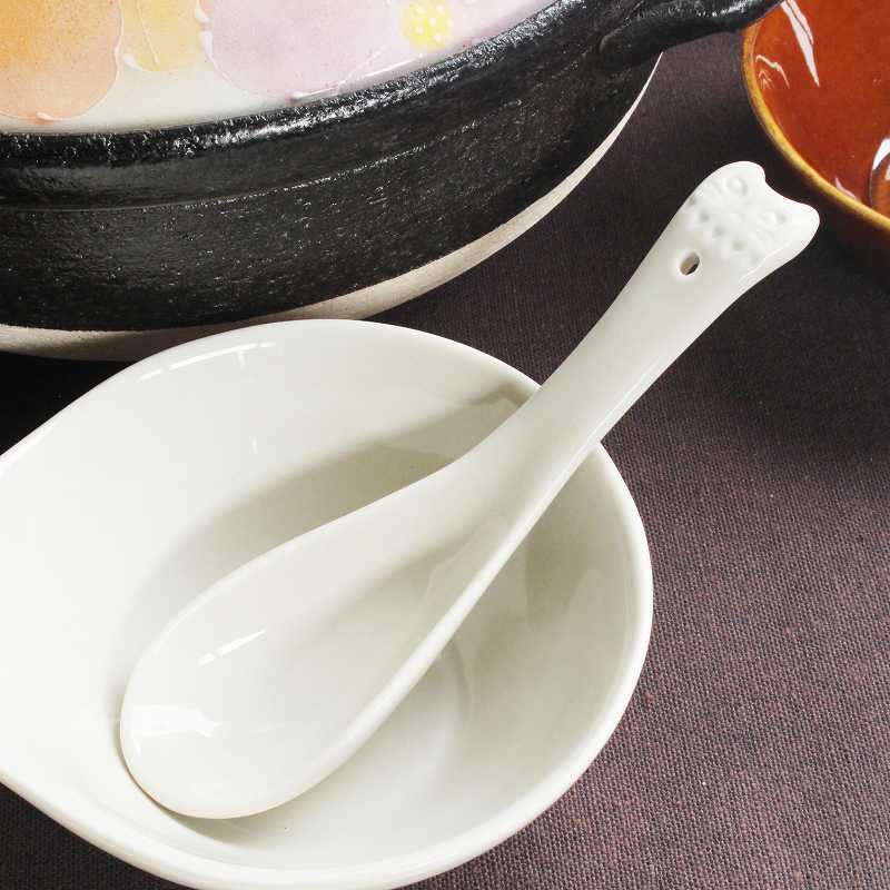 【fikalycka レンゲ（ライトグレー）】おしゃれ スプーン 普段使い 陶製 北欧風 鍋小物 デコレ DECOLE