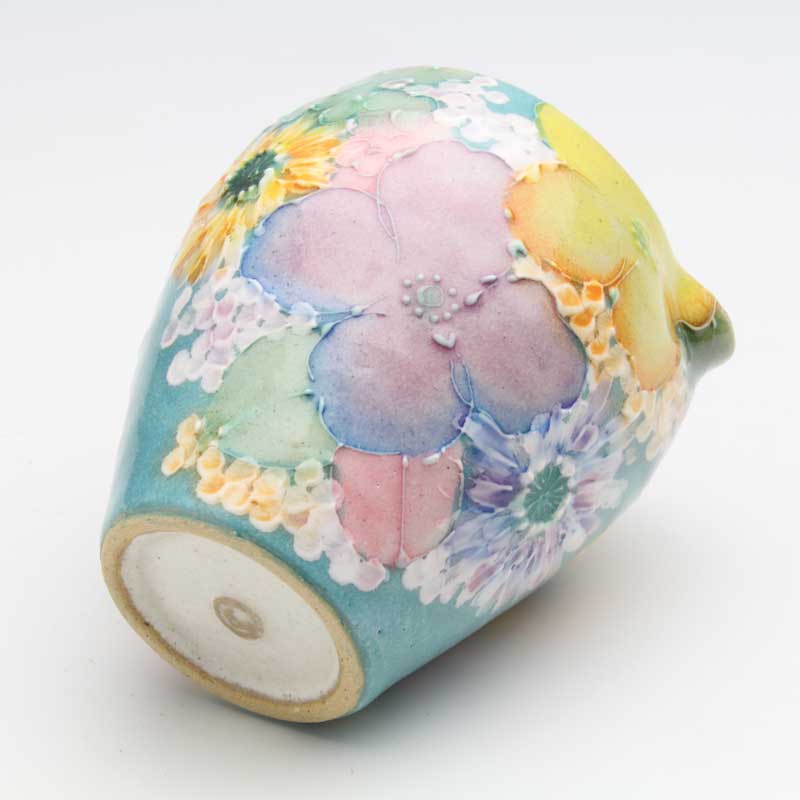 【彩優花　片口】瀬戸焼 和食器 食器 片口徳利 片口注器 酒器 冷酒 手描き 手作り 花柄 プレゼント 贈り物