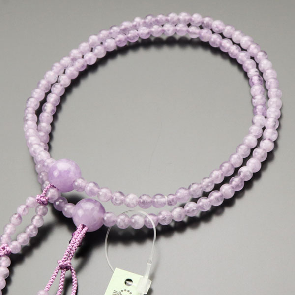 日蓮宗数珠女性用8寸藤雲石正絹梵天房