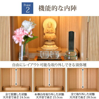 ミニ上置仏壇【ポアナタモ13号】モダンミニ仏壇/小型仏壇/家具調/マンション/リビング/和室
