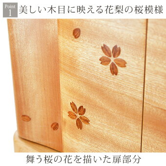 【クィーン桜18号・20号】Point1美しい木目に映える花梨の桜模様