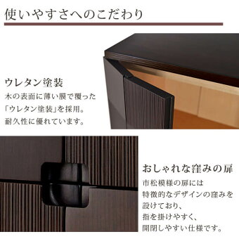 【アルバブラウン17×36号】使いやすさへのこだわり:ウレタン塗装・おしゃれな窪みの扉