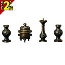 【浅草店OPEN記念★P2倍】仏具 セット ミニ モダン 仏具セット 西用 上色 菖蒲彫入 4点セット 1.8寸〜3.0寸 浄土真宗本願寺派 西 4具足 仏具 ...