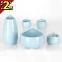 【P2倍★マラソン限定】仏具 セット ミニ モダン 仏具セット しずく ブルー 5点セット 3.0寸〜3.5寸 仏具 セット 線香立て 仏飯器 穀物 おしゃれ ...