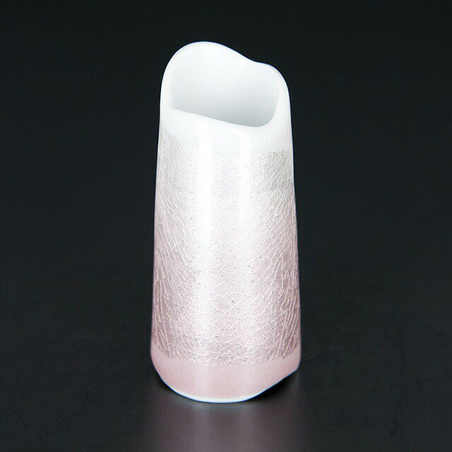 【九谷銀彩ほのか ピンク 線香差し】仏具 具足 線香差し 線香立て 線香入れ用 モダン かわいい おしゃれ 陶器 仏具用品 白 ホワイト