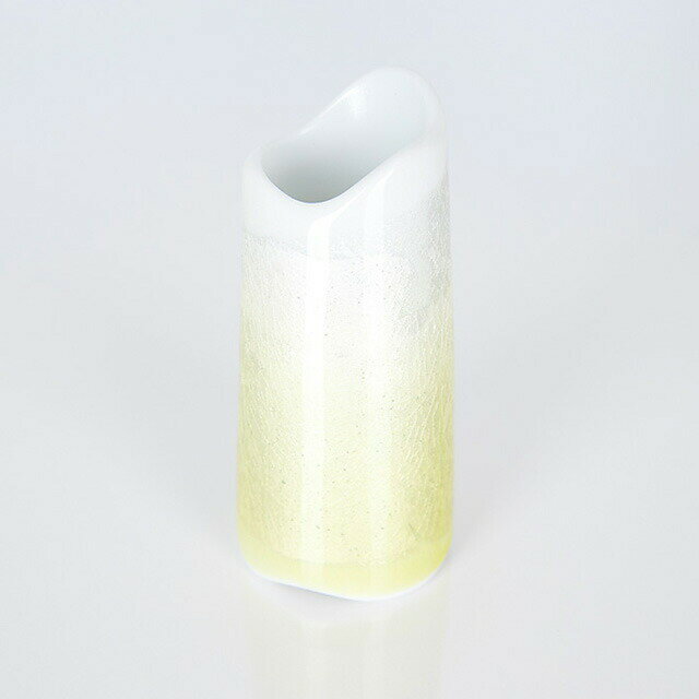 【九谷銀彩ほのか イエロー 線香差し】仏具 具足 線香差し 線香立て 線香入れ用 モダン かわいい おしゃれ 陶器 仏具用品 黄色 イエロー 白 ホワイト