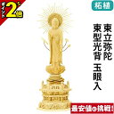 【P2倍】仏像 柘植 六角台座 東立弥陀 東型光背 玉眼入 4.0寸~5.0寸 浄土真宗 大谷派 東 御本尊様 木彫