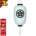 【P3倍★マラソン限定】盆提灯 お盆 提灯 日本製 かわいい おしゃれ ミニ【門提灯 尺四 白長 黒加輪付 ロウソク式 半対(1本)】1尺4寸 家紋入 高さ72...