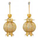 【イベント中は5倍】本丸唐草吊灯篭 金色 コード無 特大