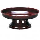 【ポイント2倍】PC丸型供物台(溜) 5.0寸