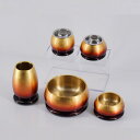 【マラソン中ポイント5倍】NF 美麗5具足 金の夕美 本金グラデーション 花立高7.6直径5.0cm 仏具セット モダン ミニ 浄土宗 浄土真宗 天台宗 真言宗...