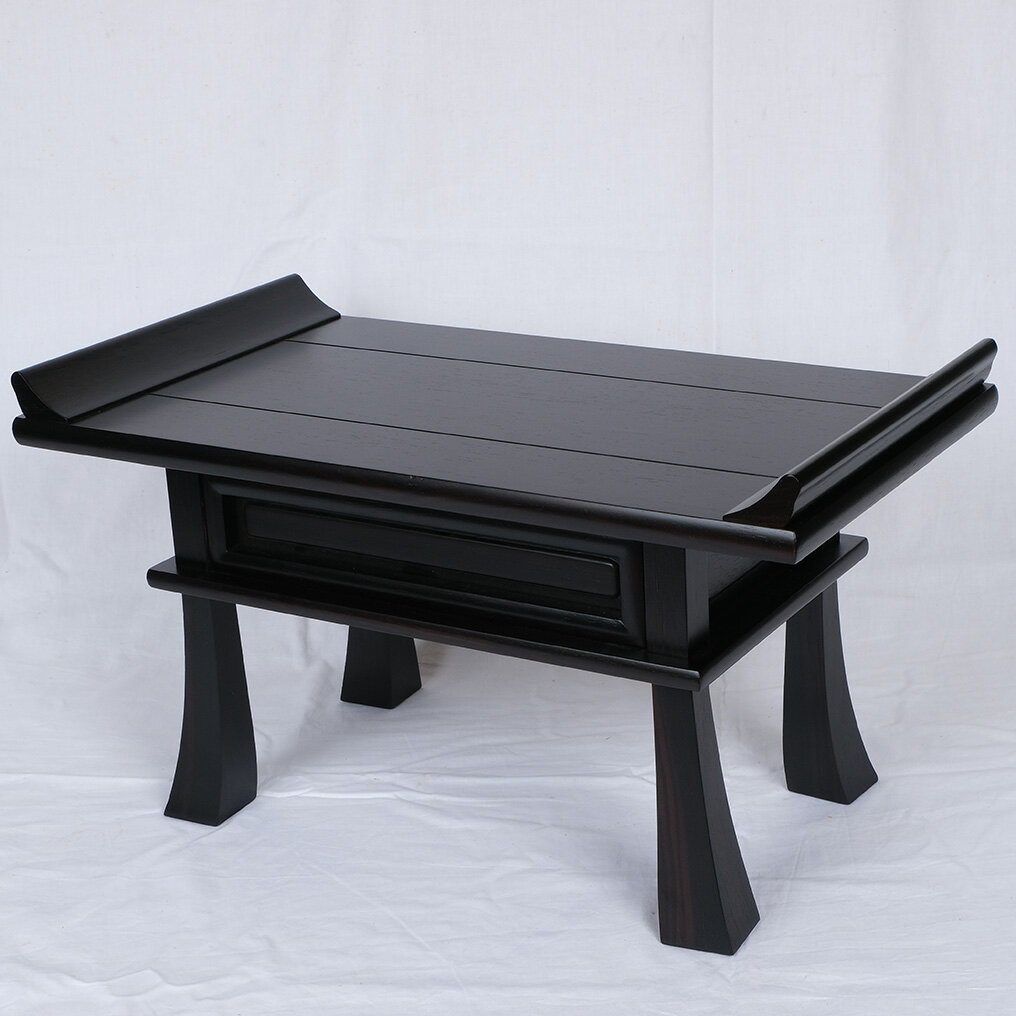 【ポイント2倍】経机_黒檀杢（OP ZZ ） 20寸 高31.0巾60.0奥36.0cm