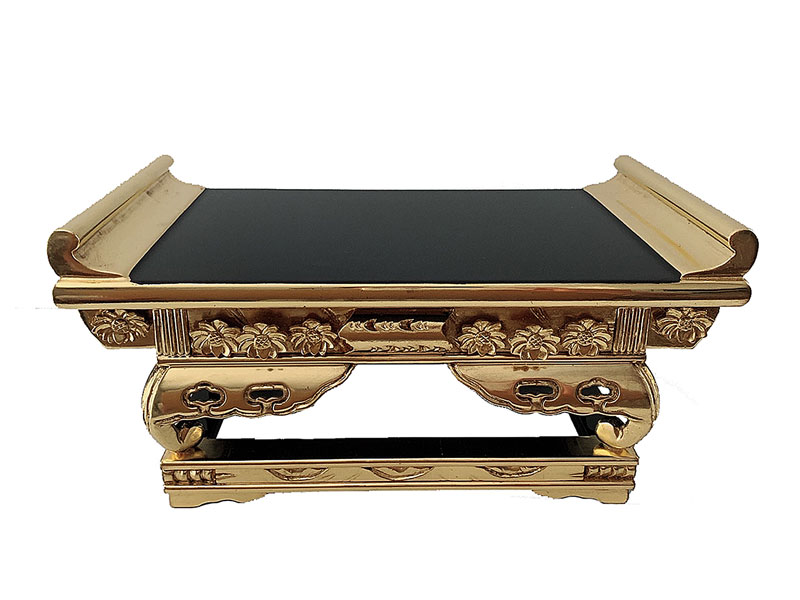 【浄土真宗本願寺派 西】 仏具 上前 和讃卓 8．0寸 黒塗り