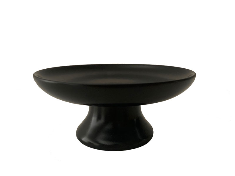 【宗派問いません 仏具】 唐木 供物台 菓子器 木製 黒檀色 3．5寸