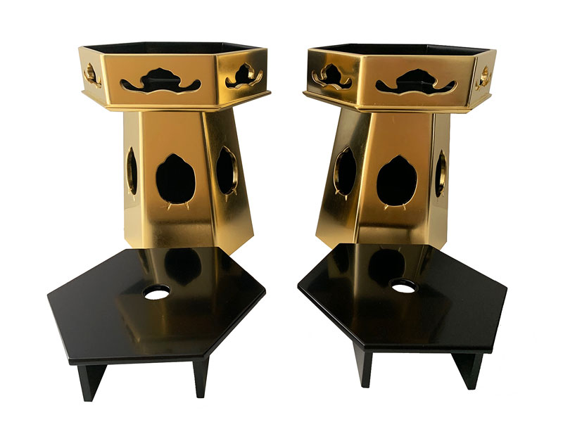 寺院用 火舎香炉(かしゃこうろ) 直径4寸(高さ13.8cm) 国内産 真鍮製 色付【納期目安：通常3～5営業日発送】