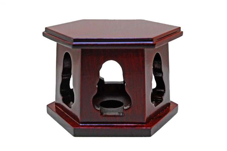 宗派問いません【唐木仏壇用 仏具】 仏器台 六角仏器台 紫檀 大