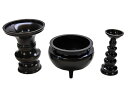 【国産】 モダン 仏具 具足 2.5寸 3点セット モダン仏具 三具足 ( 花立 地火灯 机上香炉 ) 真鍮製 色付 家具調仏具 仏具セット 3具足 三 具足 ...