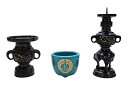 仏具 三具足 西紋入 2.5寸 仏具セット 仏前仏具 仏事仏具 仏具用品 【浄土真宗本願寺派 (西)】