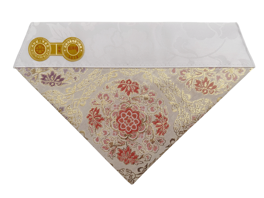 仏具 三角打敷 金襴錦地 西陳織 正絹金紗 30代 【真宗大谷派 東 浄土真宗本願寺派 西 仏光寺 高田派】(3)