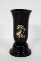 仏具 線香差し 3.5寸 黒色 蓮蒔絵入(3)