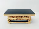 【浄土真宗本願寺派 西 仏具】 上前 華鋲卓 6.0寸 黒塗り