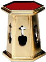 【宗派問いません 仏具】 六角背高仏器台 3.0寸(3)