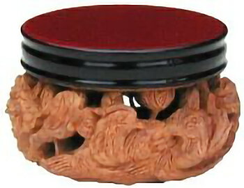 仏具 仏器台 欅 ケヤキ 蓮鳥 2．5寸 【宗派問いません】