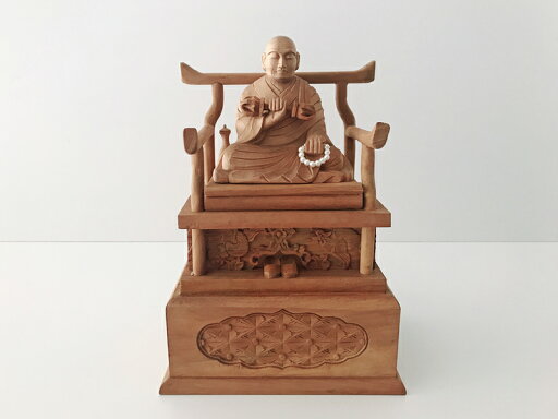 【真言宗】 仏像 白檀 弘法大師 2.0寸 木彫 【真言宗】 仏像 白檀 弘法大師 2.0寸 木彫