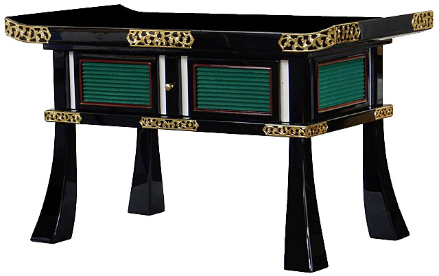 寺院用 仏具 各宗派 春日型 経机 透金具打 机