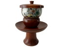 仏具 木製 ケヤキ 5寸 茶湯器 【宗派問いません】