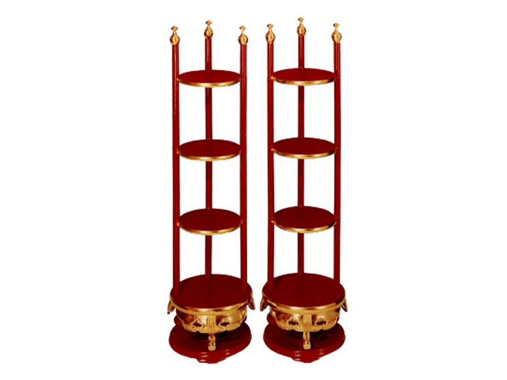 全组 - 仏具 寺院用 香盤型 段盛 1対 セット 20寸 純金箔 寺院 寺院仏具 仏具セット