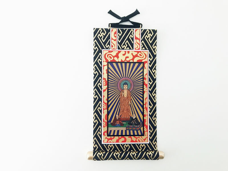 仏具 掛軸 セット 浄土真宗本願寺派 西 三尊仏 豆代 掛け軸 仏具セット