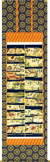 【床の間用掛軸】 床掛軸 掛け軸 親鸞聖人御絵伝 山村観峰 金襴佛表装 尺五