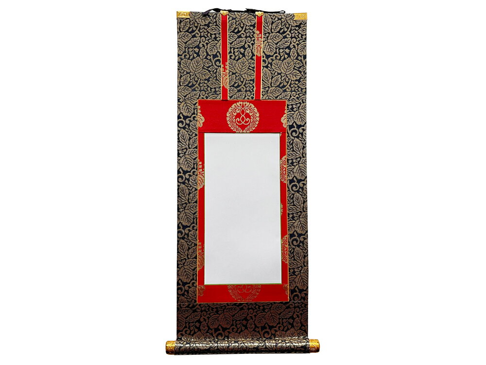 掛軸 新金 法名軸 西紋入 100代 掛け軸 仏具 【浄土真宗本願寺派 西】