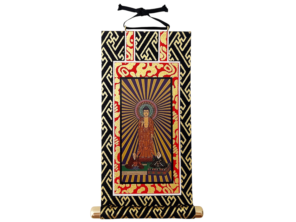 仏具 掛軸 セット 浄土真宗本願寺派 西 三尊仏 豆代 掛け軸 仏具セット