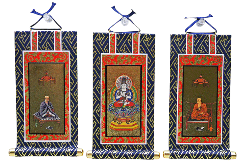 仏具 掛軸 真言宗智山派 3枚セット 豆代 掛け軸 仏具セット