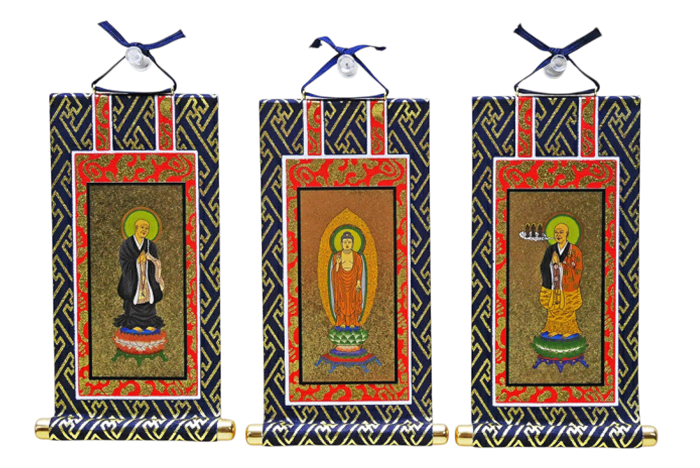 仏具 掛軸 浄土宗 3枚セット 豆代 掛