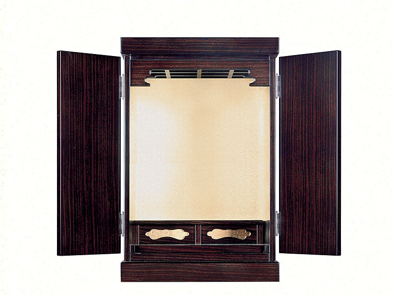 【宗派問いません】 唐木仏壇 ミニ 小型仏壇 上置き 黒壇調 13号