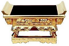 【真宗大谷派 東 仏具】 前三段 和讃卓 黒塗り 8．0寸