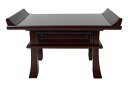 仏具 経机 卓 机 14号 幅41.5×奥行24×高さ29.5cm 紫檀調 紫丹調 茶色 ダークブラウン 引き出し付きお経机 お供え机 御供え机 御供机 テーブ...