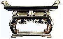 【浄土真宗本願寺派 西 仏具】 大阪和讃卓 面粉 7．5寸 中