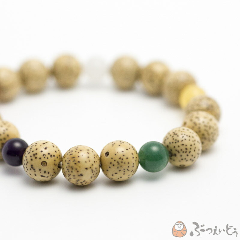 ブレスレット 腕輪 数珠 五色（ごしき）の開運 星月菩提珠