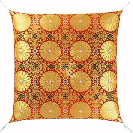 座布団 導師座布団 茶胴三丁四釜 赤 67×68cm