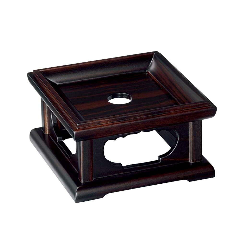 仏具 角リン台（黒檀/3.0寸）