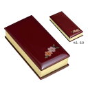 仏具 過去帳 蒔絵過去帳 桜(ワイン色)日付あり 日付なし 戒名 法名 3寸 3.5寸 4寸 4.5寸 5寸 会津塗