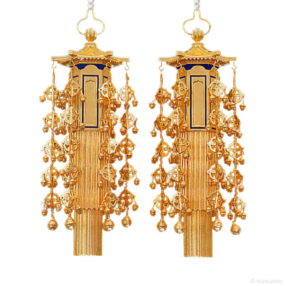 【ポイント10倍＆クーポン配布中】仏具 在家用 純金幢幡（1対/9寸）